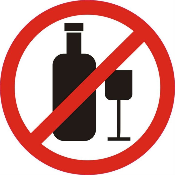 During the treatment of prostatitis, a complete rejection of alcohol is required. 